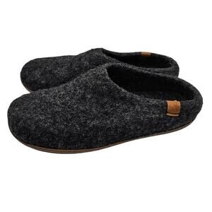 Baabushka Wool Slipper Mens Sz 43 (US 10) Dark Gray Nepal Shoes NEW